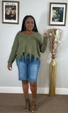 KIMBERLY DISTRESSED SWEATER