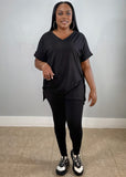 BASIC LOUNGE LEGGING SET (BLACK)
