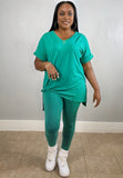 BASIC LOUNGE LEGGING SET (FOREST GREEN)