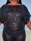 THE SEQUIN BLACK PANT SET