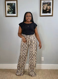 SNAKESKIN WIDE LEG PANTS JUMPSUIT