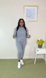 COZY MICHELLE KNIT PULLOVER SWEATER CAPRI SET